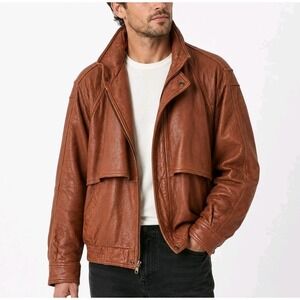 1990s Vintage J Riggings Mens VTG Lambskin Leather Jacket Coat XL Lined
